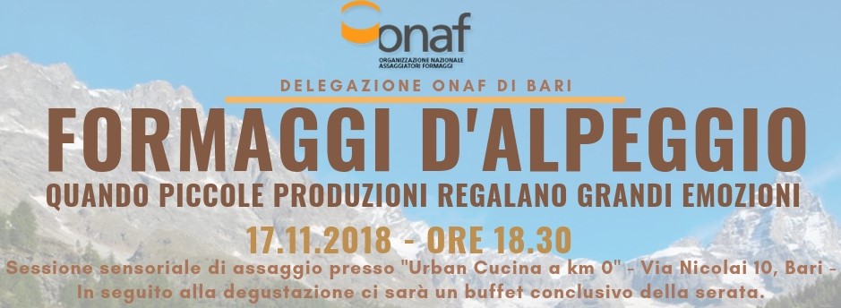 Bari, Formaggi d'alpeggio: piccole produzioni, grandi emozioni