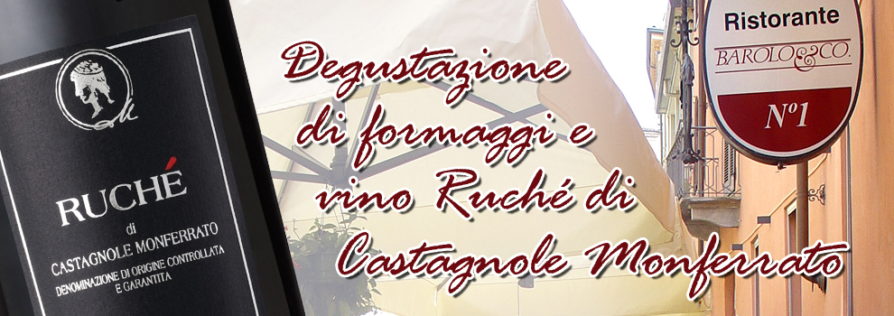 Asti, Degustazione di formaggi in abbinamento con vino Ruché