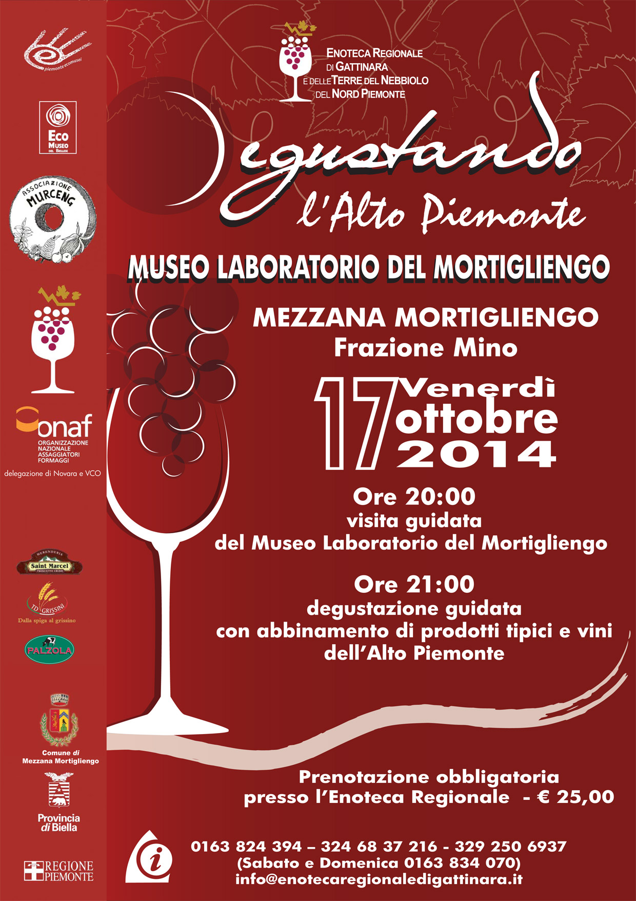 Mezzana Mortigliengo (BI), degustazione guidata di vini e formaggi piemontesi