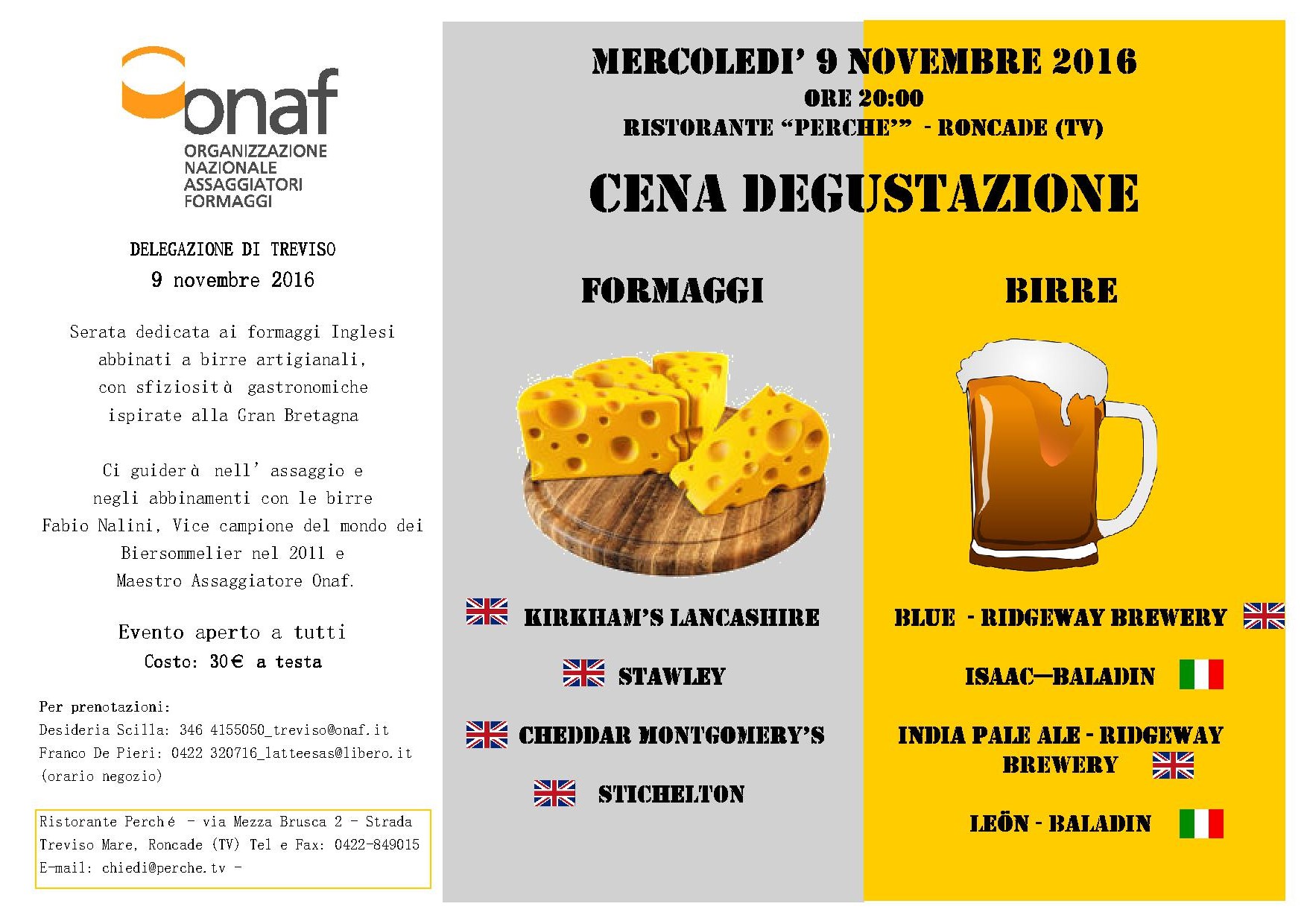 Formaggi inglesi e birre